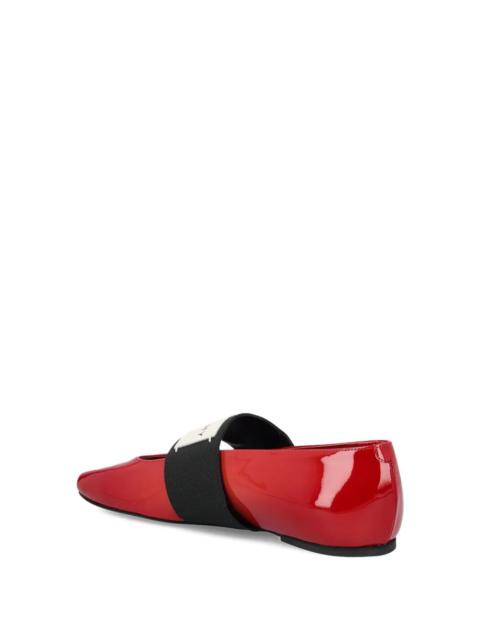 Givenchy Givenchy Women Sliced Square Ballerinas In Patent Leather