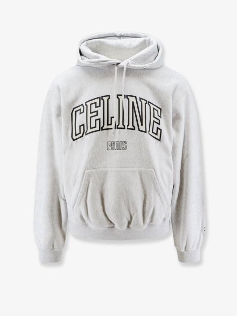 CELINE Celine Cotton Sweatshirt With Logo Lettering Grey
