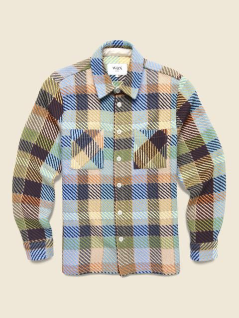 Wax London Whiting Overshirt - Pike Check Khaki Multi