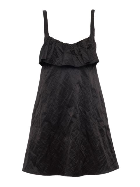 Chloé Satin Crinkle Mini Dress black