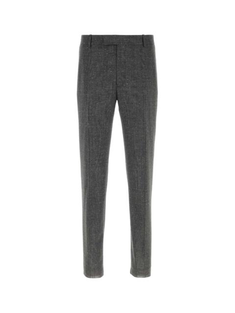 Alexander McQueen Alexander Mcqueen Men Embroidered Wool Cigarette Pant