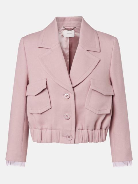 DOROTHEE SCHUMACHER Layered Coolness organza-trimmed cropped jacket