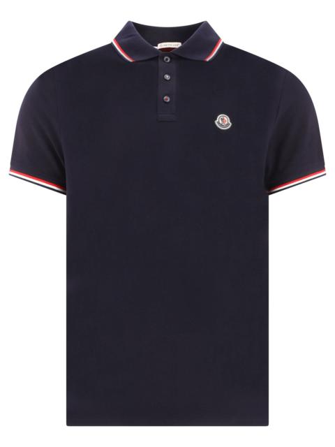 Moncler Moncler Cotton Pique Polo Shirt Blue Men