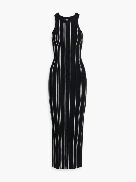 TOTEME Striped ribbed-knit maxi dress
