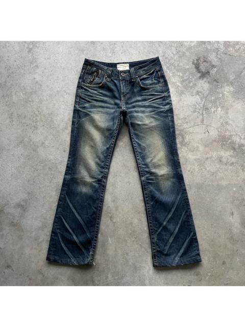 Other Designers Japanese Brand - W30💥 Vintage Lolita FLARE Faded Denim Jeans Pants BOOTCUT