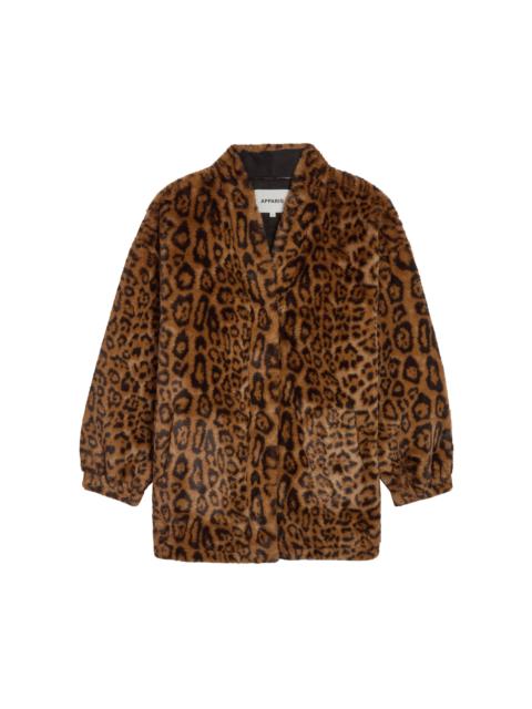 APPARIS Jane Leopard Faux Fur Coat animal