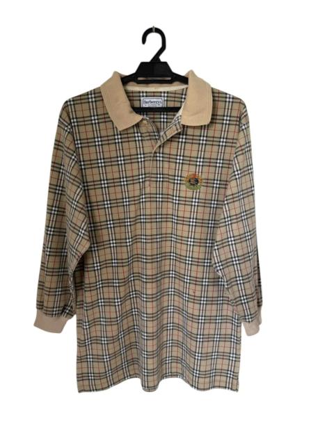 Burberry VINTAGE POLOS BURBERRY LONDON BEIGE CHECKERED RARE COLOUR