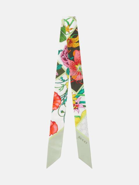 GUCCI Printed twill silk scarf
