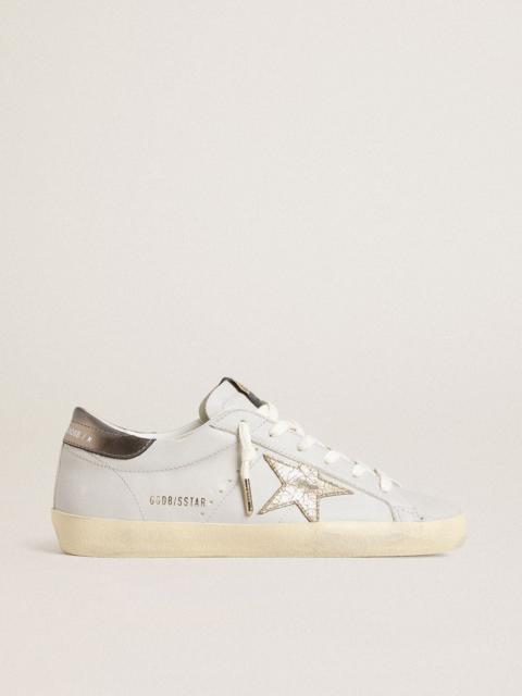 Golden Goose Super-Star with crackle leather star and metallic foiled leather heel tab
