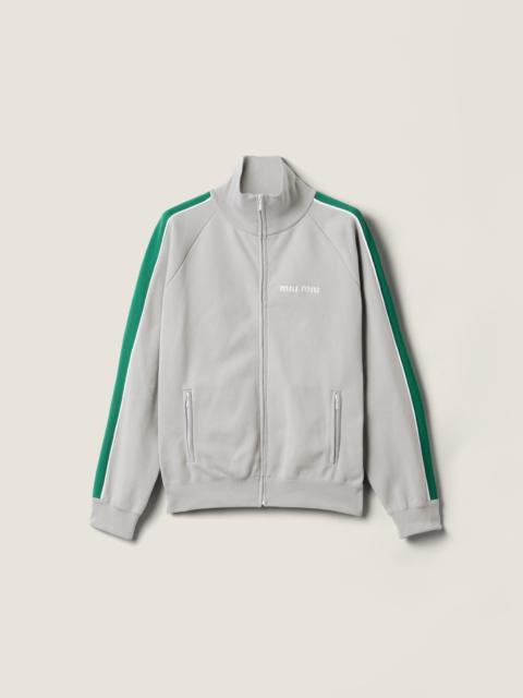 Miu Miu Technical yarn zipper sweatshirt