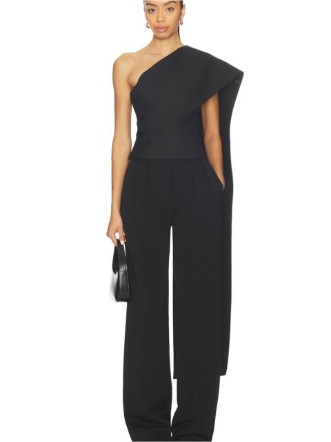 RÓHE One-shoulder Cape Top