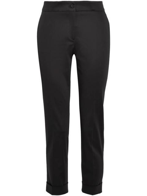 Etro Cropped stretch-poplin slim-leg pants