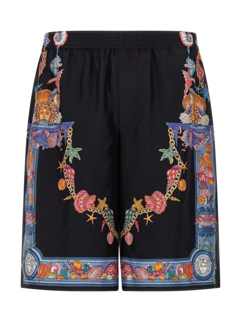 VERSACE 'coral Theatre' Print Bermuda Shorts