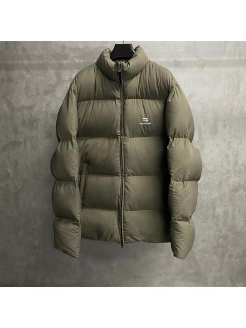 BALENCIAGA Balenciaga 2023 Latest Style: Brown Down Jacket with Double-Hook Logo Pattern