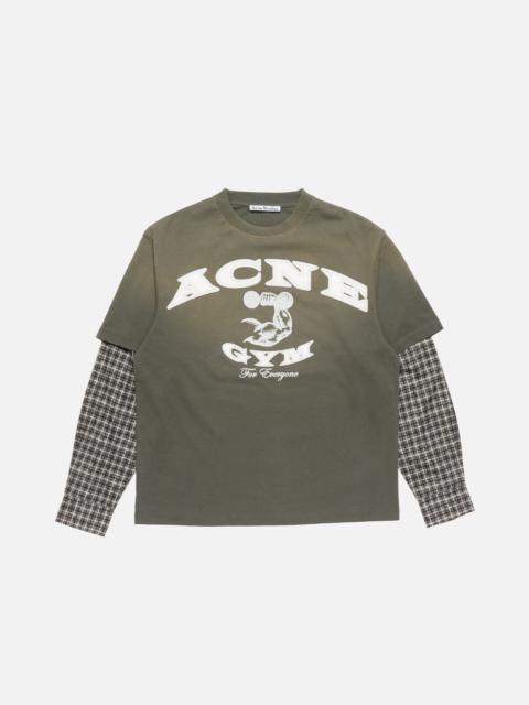Acne Studios Layered logo t-shirt - Vintage green