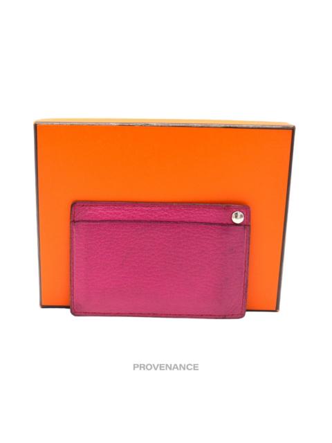 Hermès Hermes Sellier Card Holder Wallet - Pink Leather