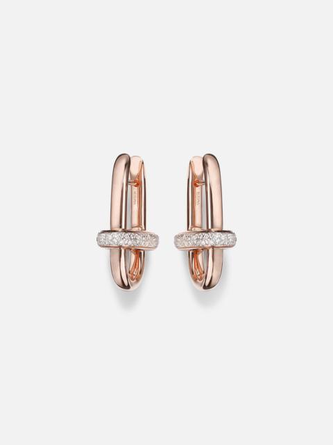 Pomellato Iconica 18kt rose gold earrings with diamonds