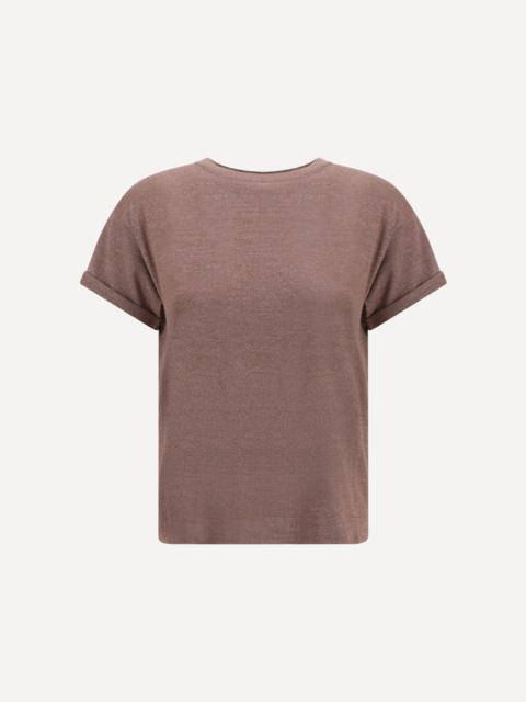 Brunello Cucinelli cashmere glitter T-shirt