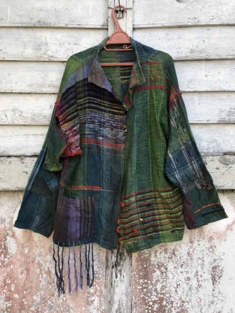 Other Designers Cardigan - Linen Cable Knit Multicolour Cardigan Handmade