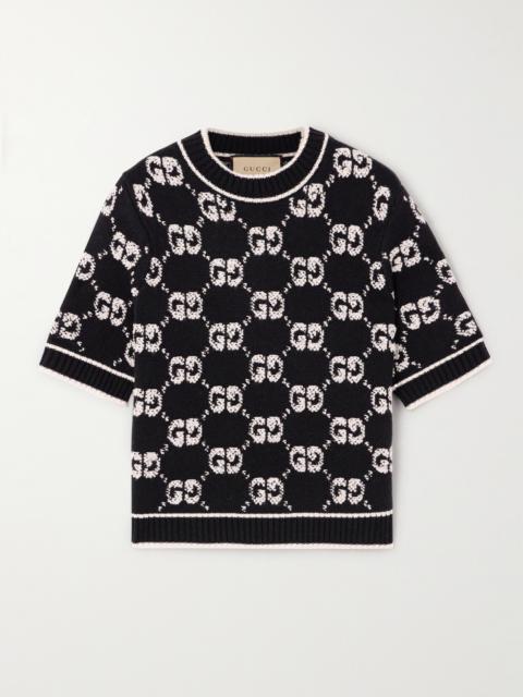GUCCI Jacquard-knit Wool-bouclé Sweater