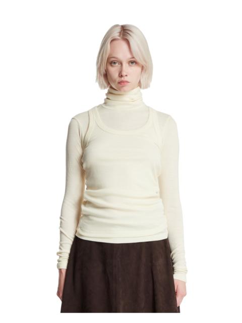 White Double-layer Wool Top