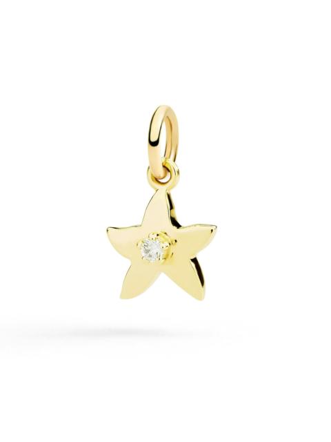 DoDo YELLOW GOLD & WHITE DIAMOND STAR CHARM