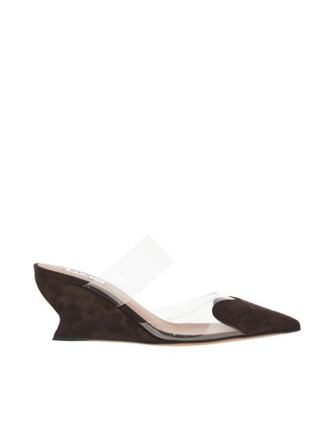 Alaïa Alaia Women Suede Leather 'Le Coeur' Wedge Mules