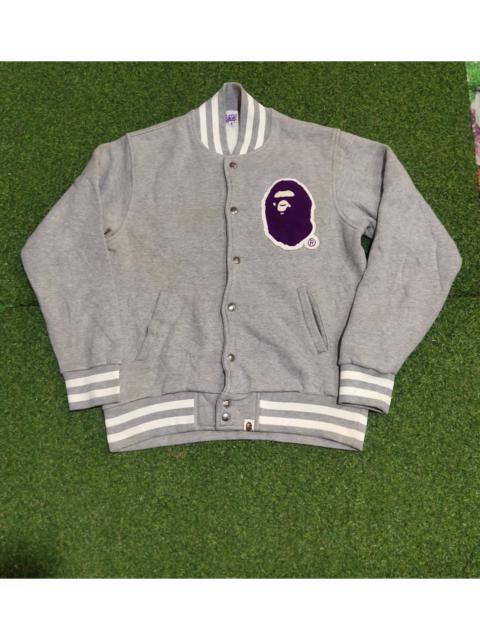 A BATHING APE® Bape Varsity Jacket A Bathing Ape Embroidered Logo