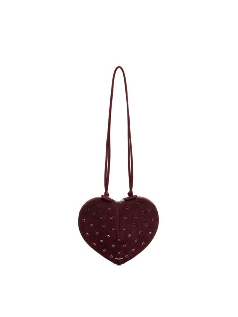 Alaïa Burgundy Suede Le Coeur Bag