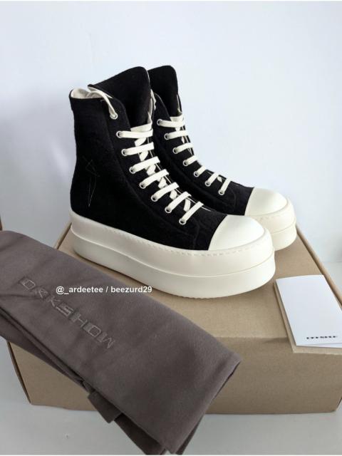 Rick Owens DRKSHDW *NEW* MOLESKIN PENTAGRAM DOUBLE BUMPER RAMONES SNEAKERS