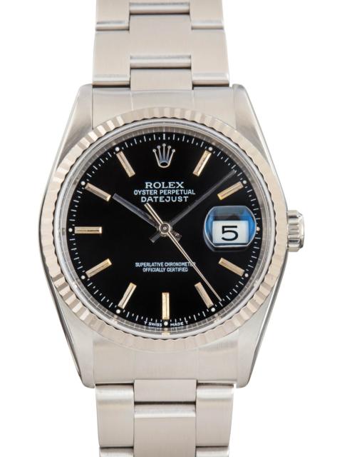 ROLEX Used Rolex Datejust Ref 16234 Black Dial