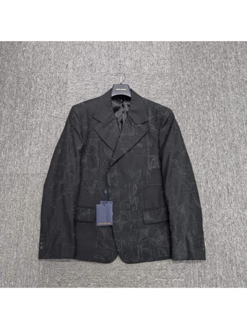 Louis vuitton lv embroidered print blazer