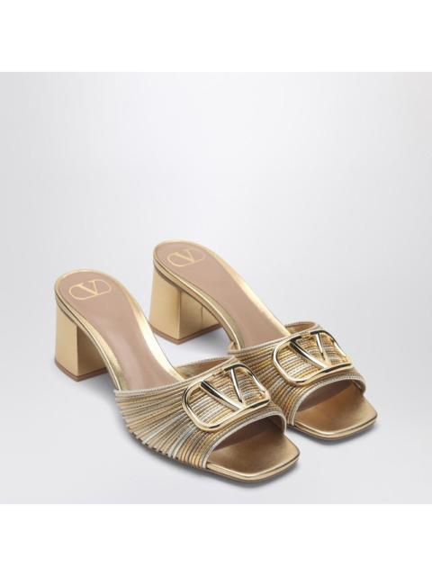 Valentino Garavani Sandalo Slide Vlogo Signature gold