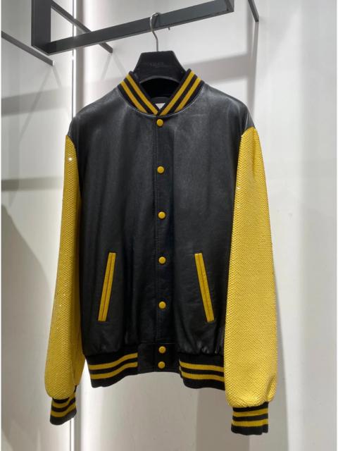 CELINE Celine's new runway men's heavy-duty sequined leather jacket