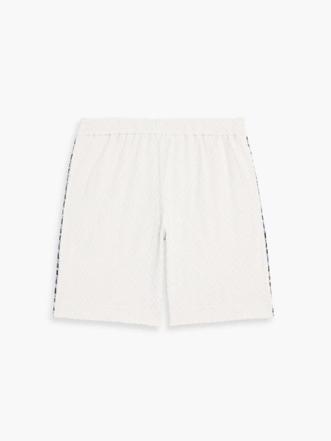 Missoni Crochet knit-trimmed cotton-blend terry shorts