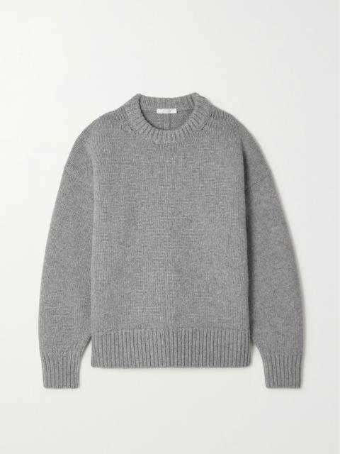 The Row Essentials Ophelia oversized wool and cashmere-blend sweater Gray