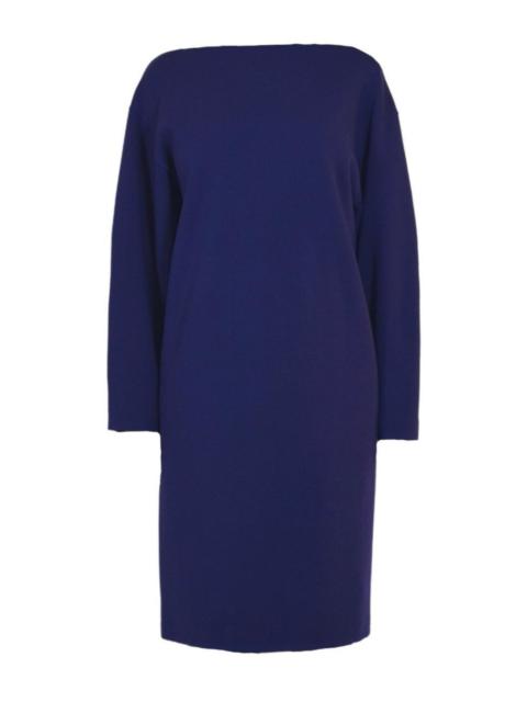 Alaïa Purple Wool Midi Dolman Long Sleeve Dress