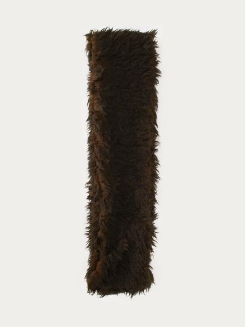 Our Legacy Floss Scarf Ombre Brown Hairy Wool