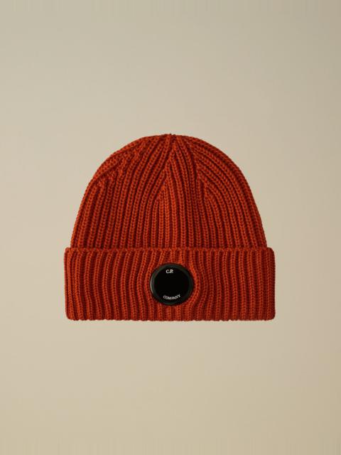 C.P. Company Extrafine Merino Wool Logo Beanie