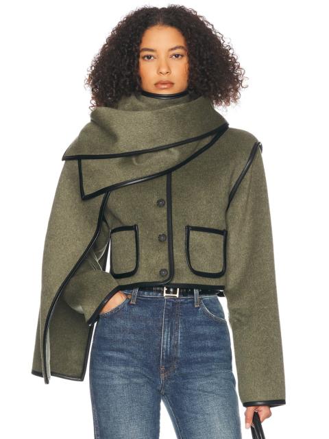 HELSA Boxy Jacket With Detachable Scarf