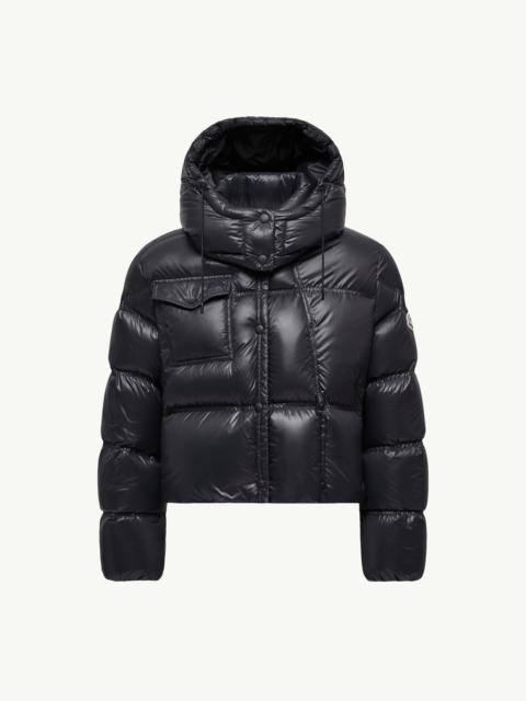 Moncler Erea Square-Quilted Hooded Short Down Jacket