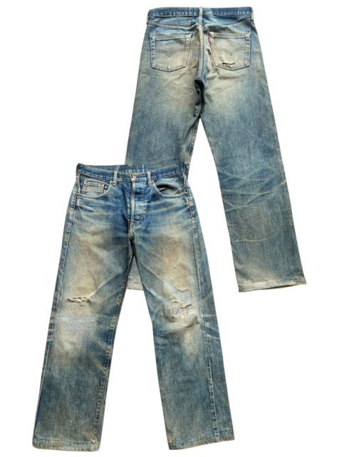 Levi's Vtg Levis 503B Selvedge Mudwash Distressed Denim Jeans 34x30
