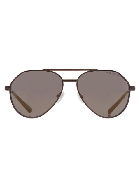 MICHAEL KORS Michael Kors Brentwood Olive Mirror Pilot Men's Sunglasses MK1168 10014T 58