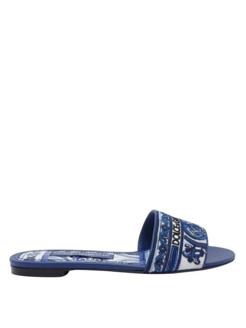 Dolce&Gabbana Women Embroidered Logo Slides