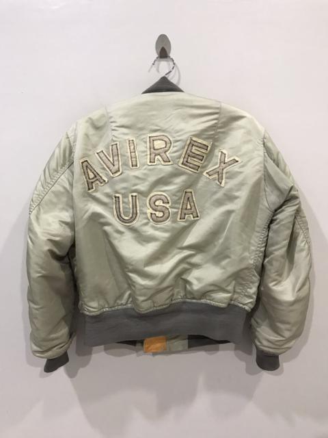 Other Designers Vintage 80s AVIREX USA EMAR Zipper Spell Out Flight Jacket