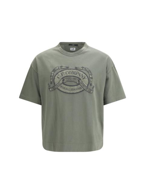 C.P. Company C.P. Company 20/1 Jersey Boxy Logo T-Shirt Gunmetal