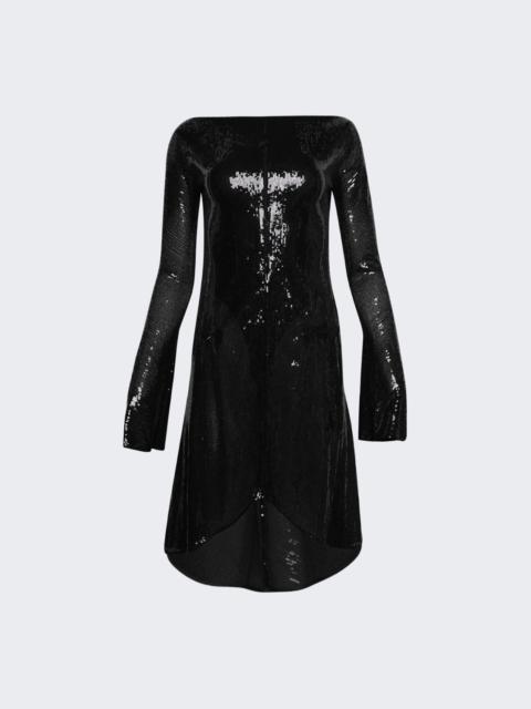 courrèges Ellipse Glitter Dress Black