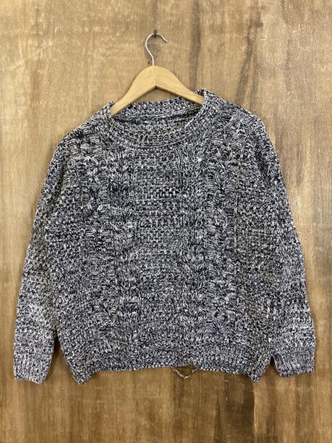 Other Designers Japanese Brand - Crocheted Grey Knit Sweaters #1875