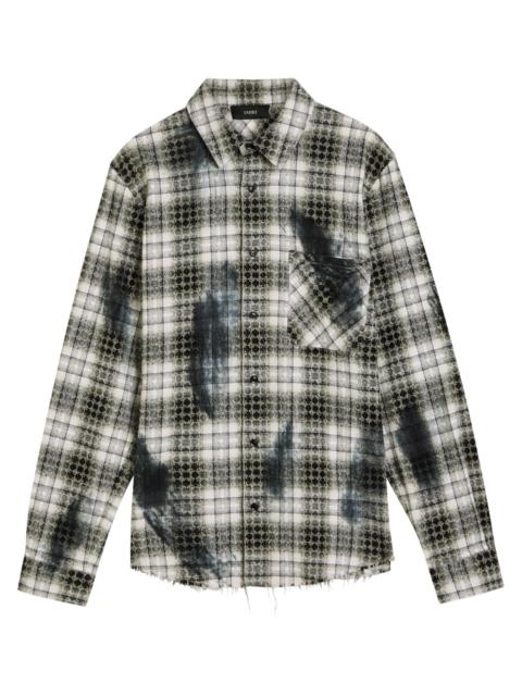 AMIRI Amiri MA Quad Bleached Flannel Shirt