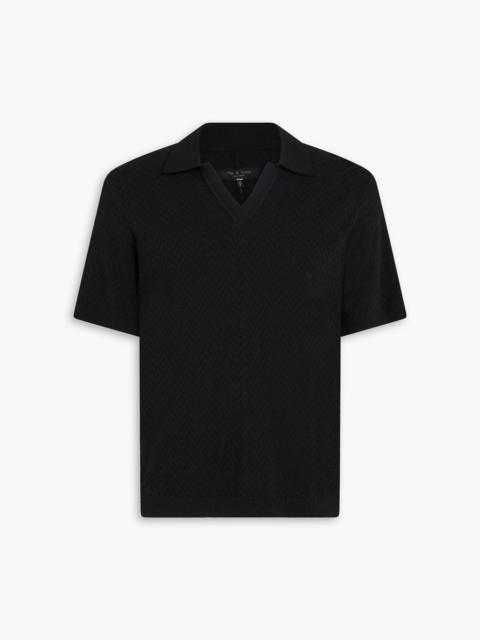rag & bone Zuma herringbone terry polo shirt